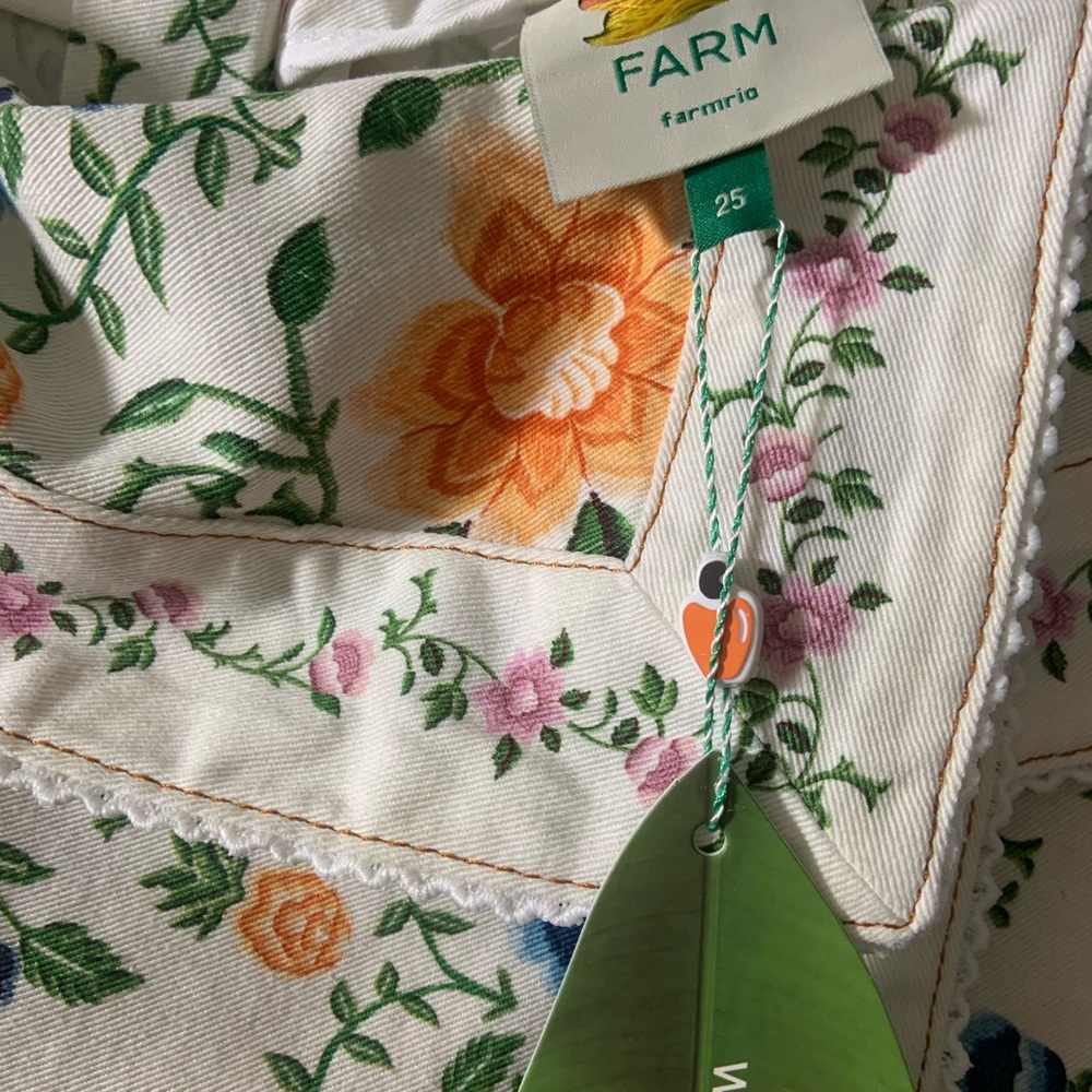 NWT FARM Rio Cream Floral Skirt - Picture 3 of 3